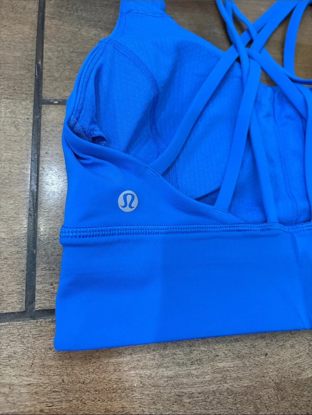 Lululemon free to be serene longline wild bluebell size 8